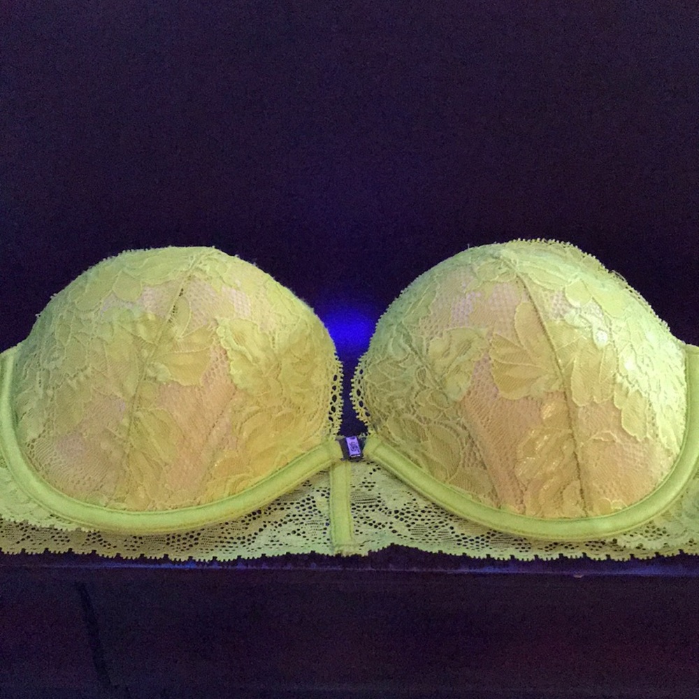 Fluorescent yellow bra